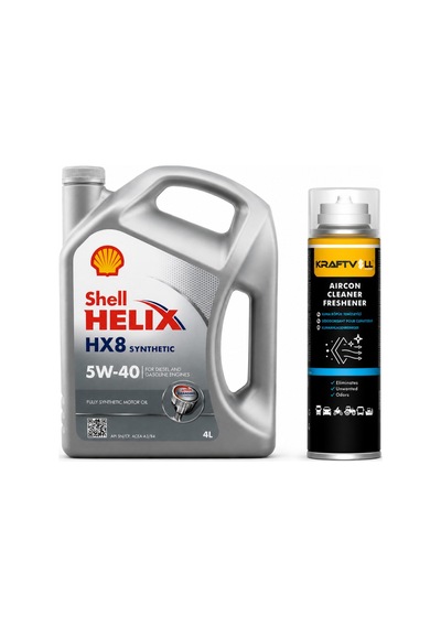 Shell Helix Hx8 Motor Yağı 5w-40 4 Litre + Klima Bombası 200 ML