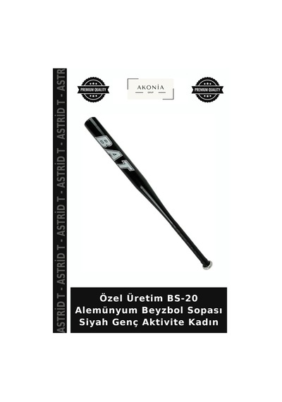 Özel Üretim Bs-20 Alemünyum Beyzbol Sopası Siyah Genç Aktivite Kadın