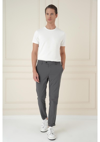 Efor Comfort Fit Beli Lastikli Yan Cep Füme Jogger Pantolon P 1150 Füme
