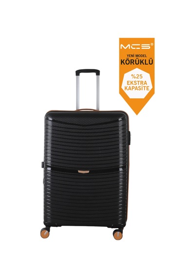Mçs Group V379 Aura Y.üretim Pp Valiz 75 Cm S21yy100014275 11157 Siyah/hardal