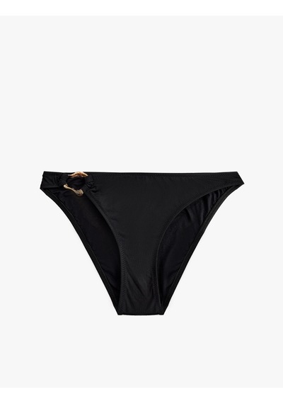 Koton Metal Toka Detaylı Klasik Bikini Altı Siyah 6sak00087mm