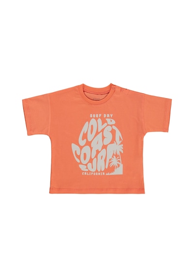 Civil Baby Surf Day Baskılı 6-18 Ay Tişört - Kırmızı Mercan