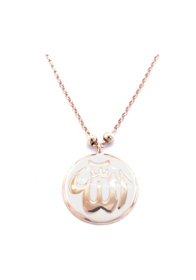 Ferizz Rose Allah Yazılı Gümüş Kolye Gk-291