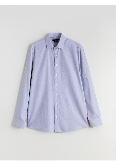 Lcw Busıness Lacivert Slim Fit Uzun Kollu Çizgili Erkek Gömlek