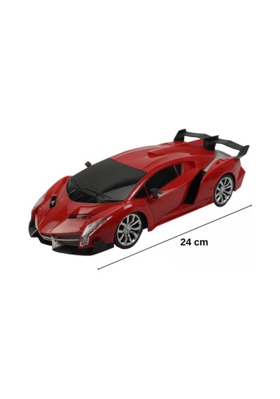 Uzaktan Kumandalı Şarjlı Araba 24 Cm Işıklı Ferrari & Lamborghini Model Full Fonksiyonlu Oyuncak Kırmızı Lamborghini