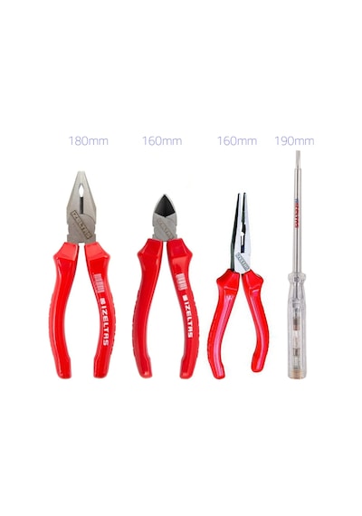 İzeltaş Set 180 Mm Pense 160 Mm Yan Keski 160 Mm Kargaburun 190 Mm Kontrol Kalemi