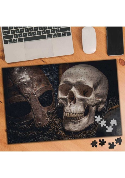 Şövalye Kuru Kafası 240 Parça Puzzle Yapboz Tablo-rast 359- 2