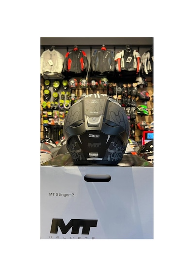 Mt Kask Ff126 Stınger 2 Tagger B2 Mat Şeffaf Vizörlü Siyah