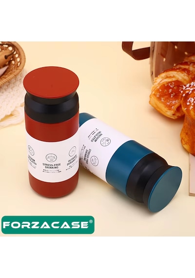 Forzacase Paslanmaz Çelik 500 Ml Sıcak Soğuk Tutan Çay Kahve Su El Termosu - Fc942 Yeşil Yeşil