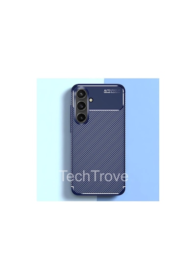 Samsung Uyumlu Galaxy S25 Fe Kılıf Kamera Korumalı Darbe Emici Karbon Fiber Desenli Kapak