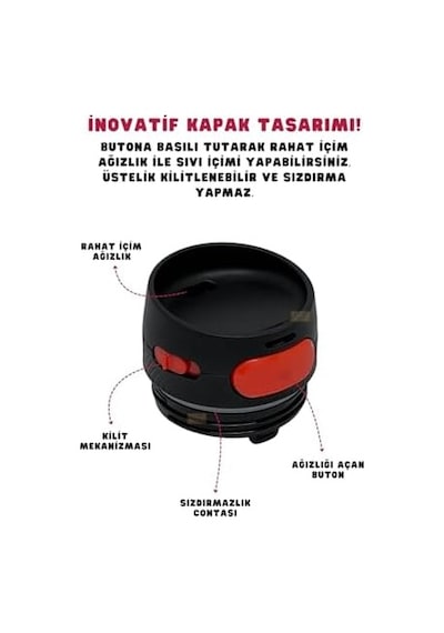 Beşiktaş Resmi Lisanslı 550ml Rahat İçim Çift Katmanlı Paslanmaz Çelik Termos 6 Saat Sıcak Soğuk Premium Kutu 50 x 22