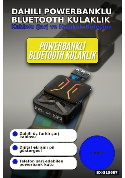 Bay Bluetooth 5.2 Oyun Kulaklığı Dahili Powerbank Kablolu Ve Kablosuz Düşük Gecikme 1 Adet Bx-313687 Najmaddin