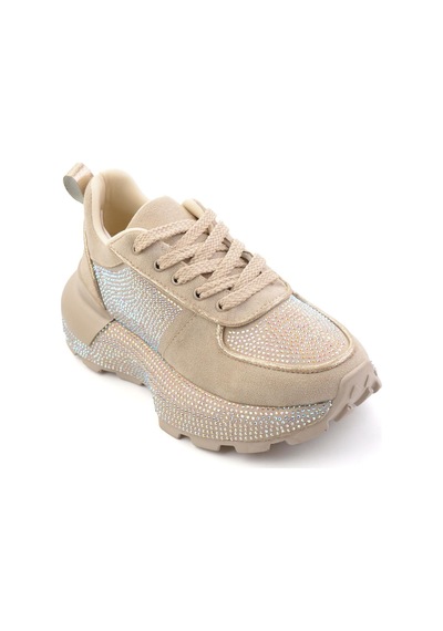 Bambi Bej Renkli Kadın Sneaker K01235003387