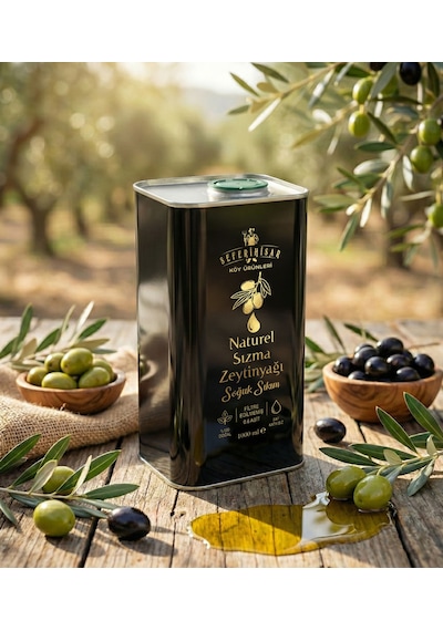 Naturel Sızma Zeytinyağı 1 Lt Soğuk Sıkım Filtresiz