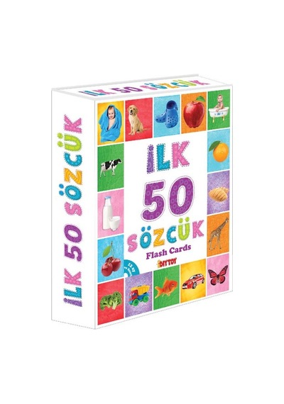 Ilk 50 Sözcük Flash Cards Eğitici Kartlar Çocuk Eğitim
