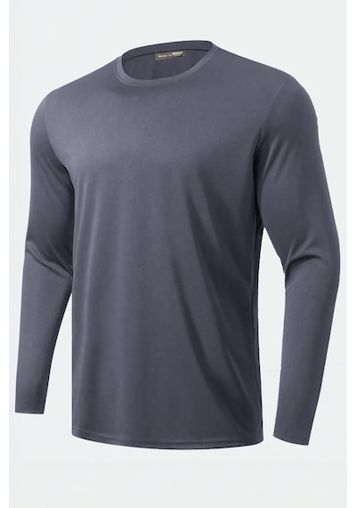 Ghassy Co. Ghassy Co. Erkek Pamuklu Likralı Esnek Spor Koşu Günlük Antrenman Uzun Kollu Penye T-shirt Diğer