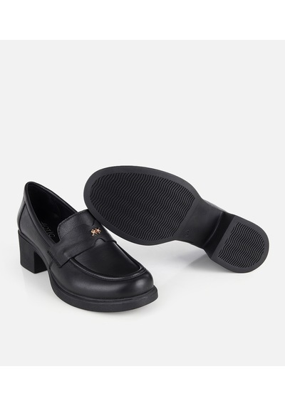 Hotiç Kadın Deri Siyah Yumuşak Dokulu Topuklu Klasik Loafer 01ayh331930a100 01ayh331930a100