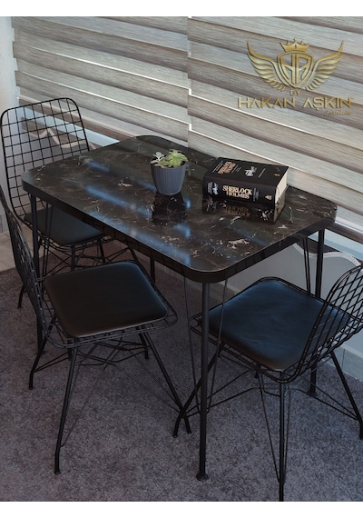 By Hakan Aşkın Siyah Metal Ayaklı 60x90 Cm Kalınlıklı Tek Masa Black Marblemutfak - Balkon - Çalışma Masası Black Marble / Siyah Mermer By Hakan Aşkın Siyah Metal Ayaklı 60x90 Cm Kalınlıklı Tek Masa Black Marblemutfak - Balkon - Çalışma Masası Black Marble / Siyah Mermer