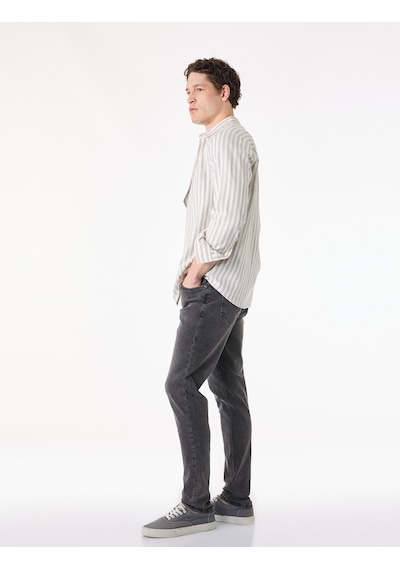 Koton Normal Bel Pamuklu Skinny Fit Jean Pantolon - Michael Jean Antrasit 6sam40114nd