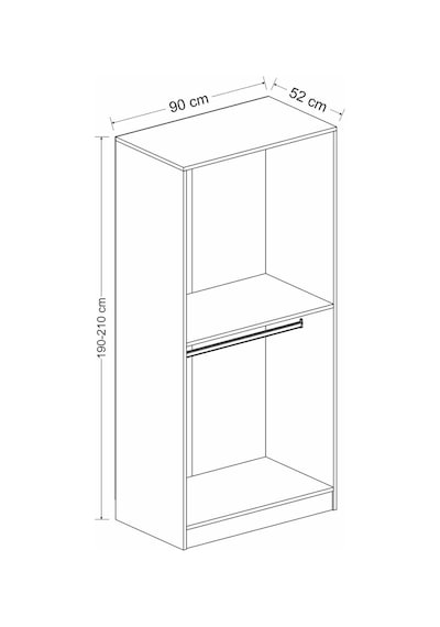 Minar Kale 2 Mebran Panjur Kapaklı Dolap Beyaz/beyaz 210cm