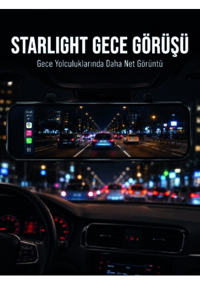 Araç İçi Multimedya Ekranı Çift Kameralı Ayna Carplay Aklby-bsva58