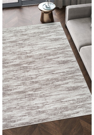 Villadia Home Textile Modern Desen Emboss Baskılı Kaymaz Taban Elit Şık Dört Mevsim Yıkanabilir Halı Yolluk Oturma Salon Odası Vd1092gri Gri