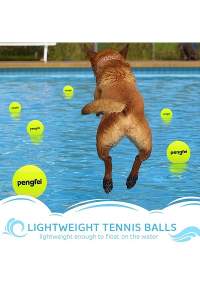 Ayrex Jouis Köpek Oyuncağı Tenis Topu 2'li Büyük Boy Dayanıklı Kauçuk İç Yapı, Diş Dostu Yumuşak Keçe