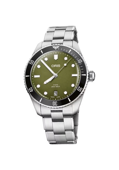 Oris Divers Date 39 Mm Otomatik Saat 01 733 7795 4057-set Yeşil