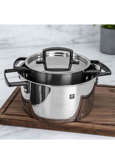 Zwilling Bellasera Black Paslanmaz Çelik Tencere Seti 5 Parça Siyah Siyah