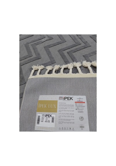 İpek Lüx 160x230 4m2 Polyester İplik Dokuma Antrasit