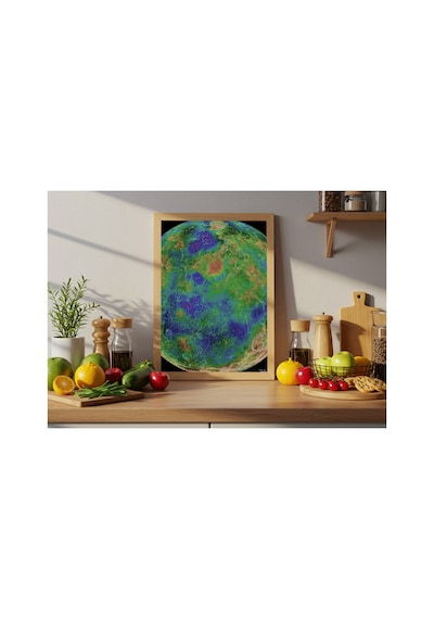 Nasa Venüs Güney Kutbu Yarımküre Görünümü Çerçevesiz Poster 21x30 Cm A4 Uzay Astronomi Galaksi