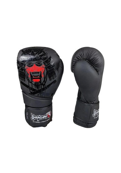 Dragon Yakuza Muay Thai, Kick Boks Ve Boks Eldiveni Siyah 10 Oz