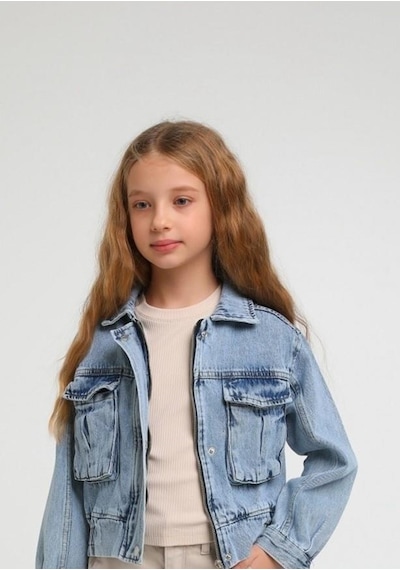 Escabel Kız Kot Ceket 24yesc23236 Mavi