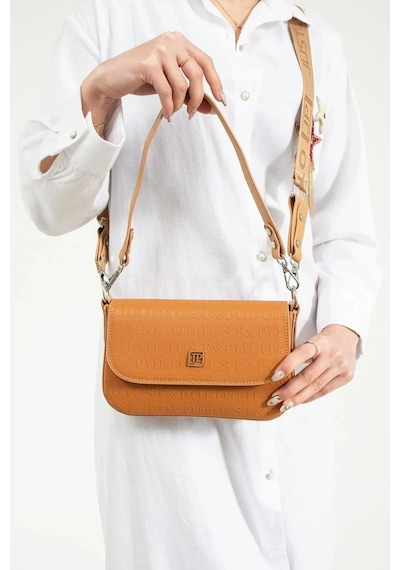Just Polo Kadın Kabartma Desenli El Ve Omuz Çantası Taba 82204603