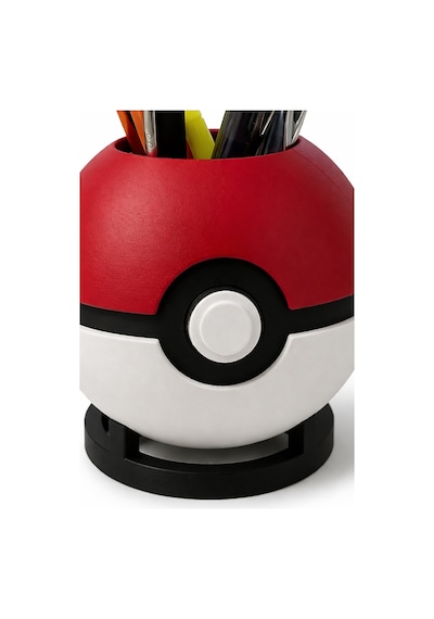 Pokeball Kalemlik Ve Stand Pokemon Temalı Masaüstü Organizer Siyah - Beyaz