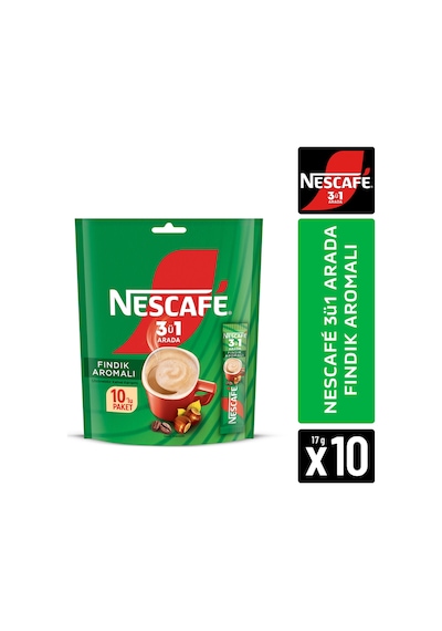 Nescafe 3 ü 1 Arada Fındık Aromalı Kahve 10'lu