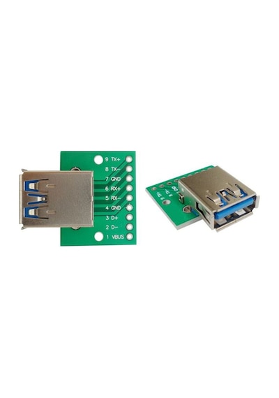 Wozlo Usb 3.0 A Dişi Dıp Dönüştürücü Adaptör Kartı 9 Pin 2.54mm Pcb Dönüştürücü - 2 Adet