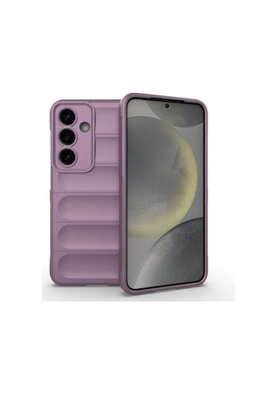 Samsung Galaxy S25 5G Uyumlu Silikon Kılıf - Kamera Korumalı Esnek Yeni Nesil Airbag Kapak-Mor
