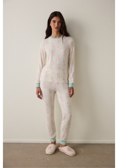 Penti Gardenya Cute Flowers Çiçekli Termal Etkili Pijama Altı
