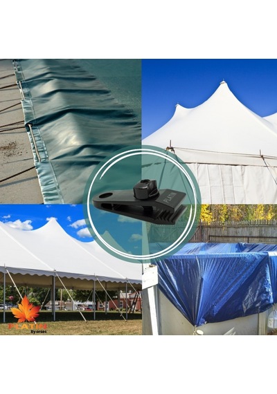 Taktikal Market 6 Adet Çoklu Kullanımlı Branda,gölgelik, Tarp Çadır İçin Yüksek K Siyah