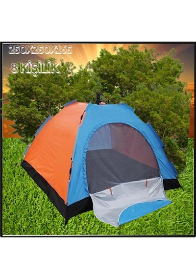 Uyguna-yakala 8 Kişilik 250x250x165 Cm Kurulumlu Kamp Çadırı -670094 Çok Renkli