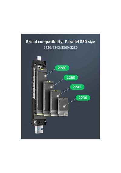 Sd3, 2in1 M.2 Ssd Kutusu Nvme & Sata Destekli 10gbps Usb 3.2 Gen2 Çift Uçlu Usb + Type-c