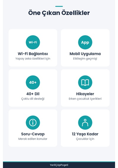 Yapay Zeka Robotu - Wi-fi Uygulamalı - Konuşma Özellikli Oyuncak