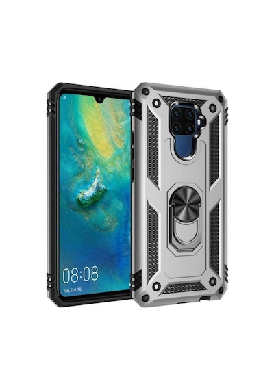 Huawei Mate 30 Lite Kılıf Yüzüklü Zırh Tank Vega