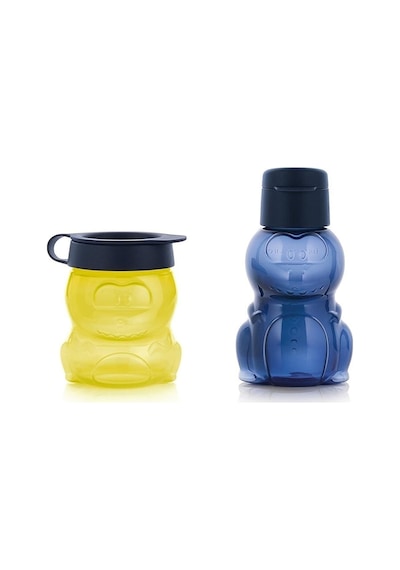 Atıştırmalık Kap 300 Ml Ve Eco Şişe Suluk Dino 350 Ml Mavi