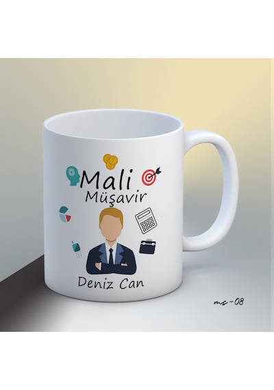 Kişiye Özel Mali Müşavir Temalı Kupa Bardak Beyaz