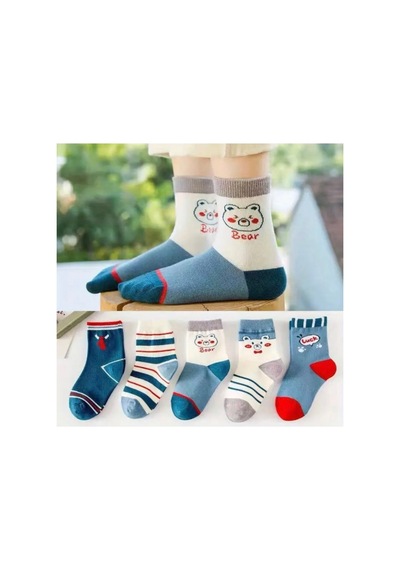 Footmania 5 Çift Çocuk Bear Çorap Seti Extra Comfort Çok Renkli