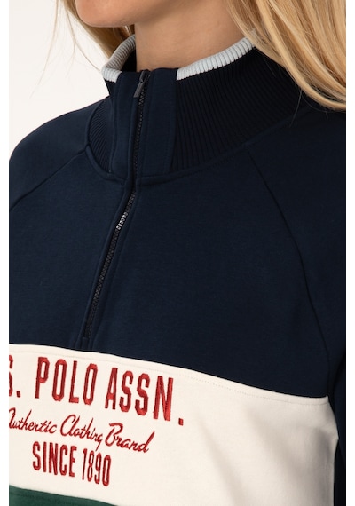 U.S. Polo Assn. Kadın Lacivert Fermuarlı Dik Yaka Sweatshirt 50311024-VR033