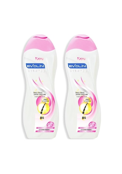 600 Ml Şampuan Ince Tellı Saçlar 2 Paketi