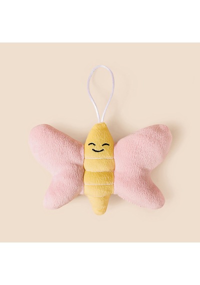Soft Kelebek Figürlü Yumuşak Süs - Pembe - 16x12 Cm Çok Renkli